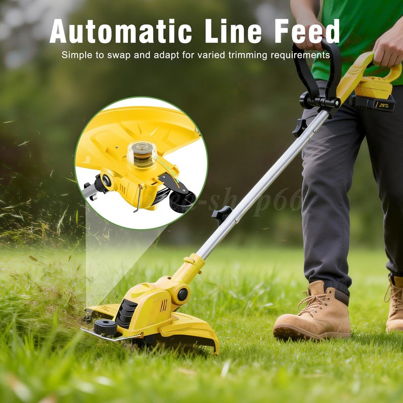2-IN-1 Electric Cordless Grass String Trimmer Lawn Edger Weed Wacker Cutter USA gallery