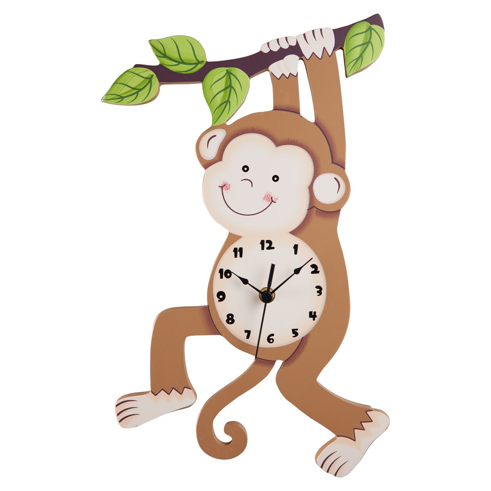 Fantasy Fields Sunny Safari Monkey Kids Wall Clock, Brown gallery