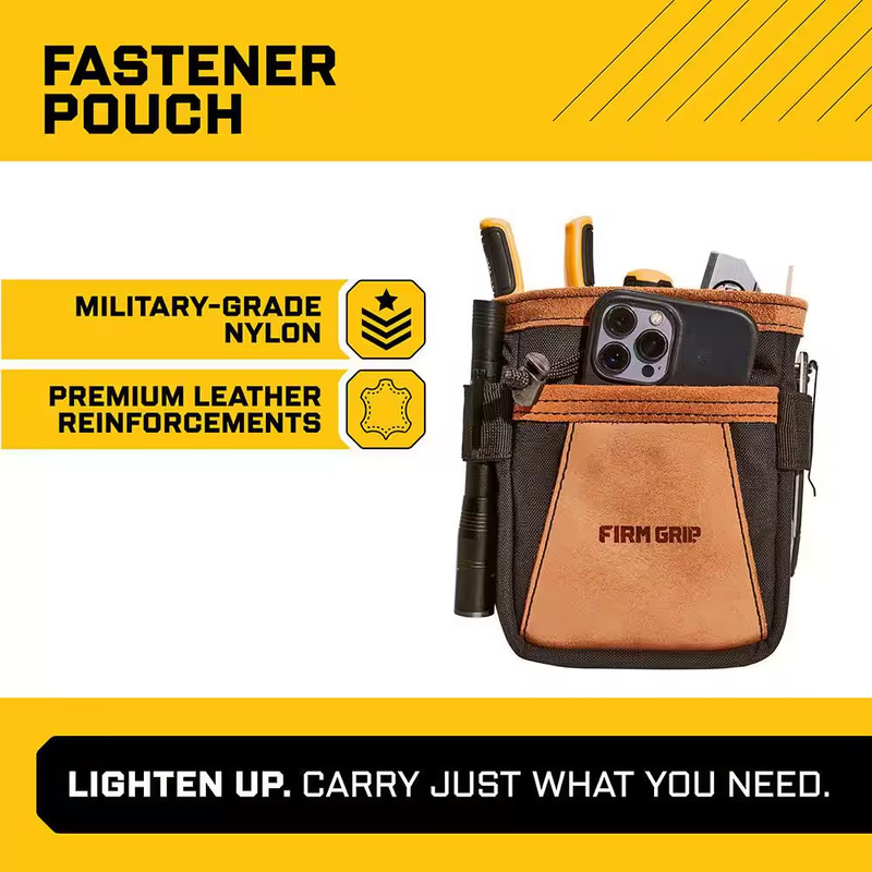 Tool Pouch Fastener Pouch Leather Nylon Tool Belt Bag Carpenter Electrician gallery