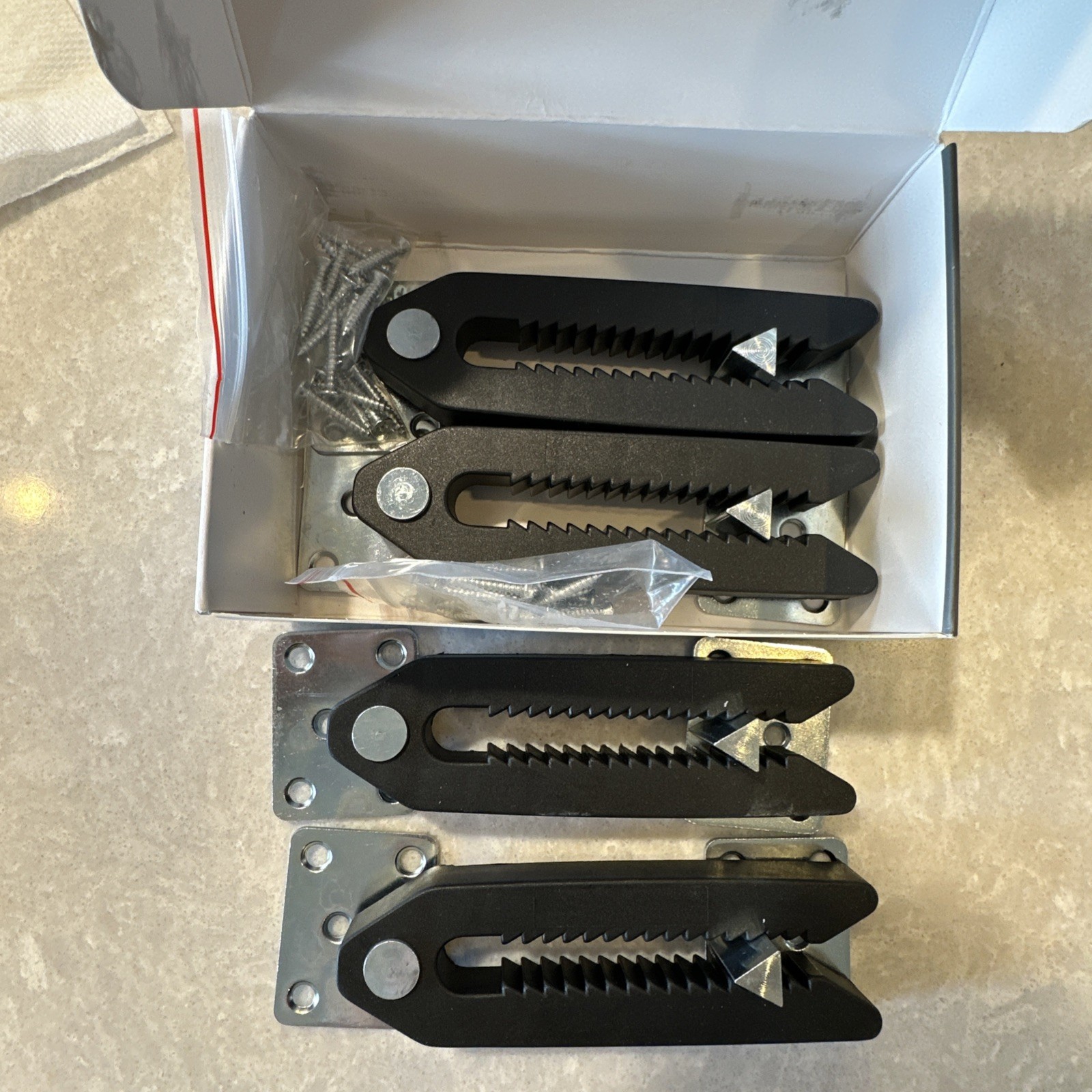 3-Couch Clamp "Steel" Non-Slip Sectional Connectors for Sliding Sofas - 4 Pack gallery