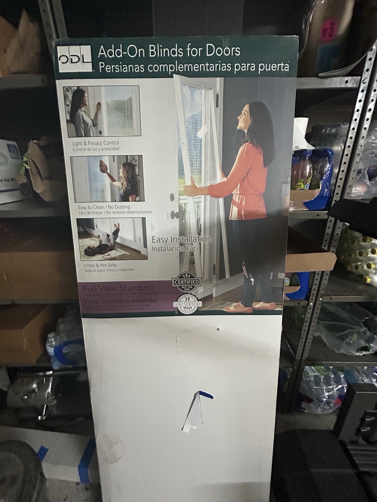 ODL Add-On Blinds for Doors Full View, Child & Pet Safe, White 24x65-3/4 in gallery