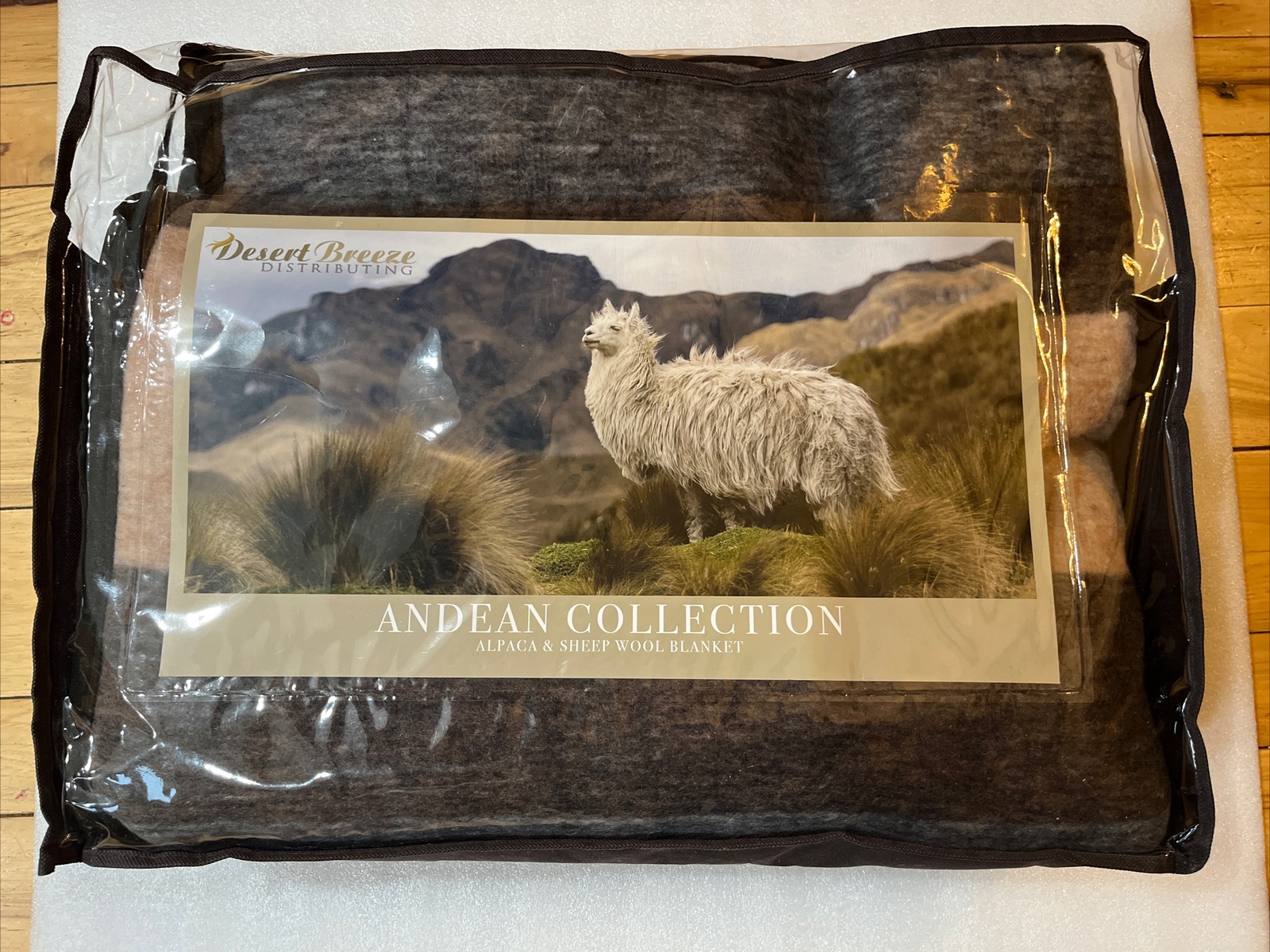Desert Breeze 100% Natural Alpaca & Sheep Wool Blanket Andean Collection Queen gallery