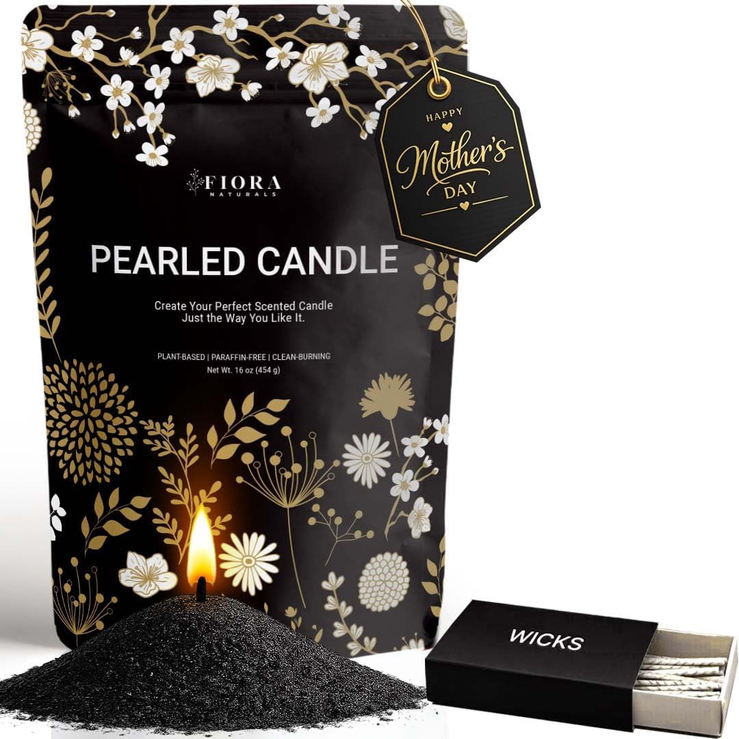 Pearled Candle Sand with Wicks – 1 Lb Sand Wax Beads & 20 Cotton Wicks – DIY Ref gallery