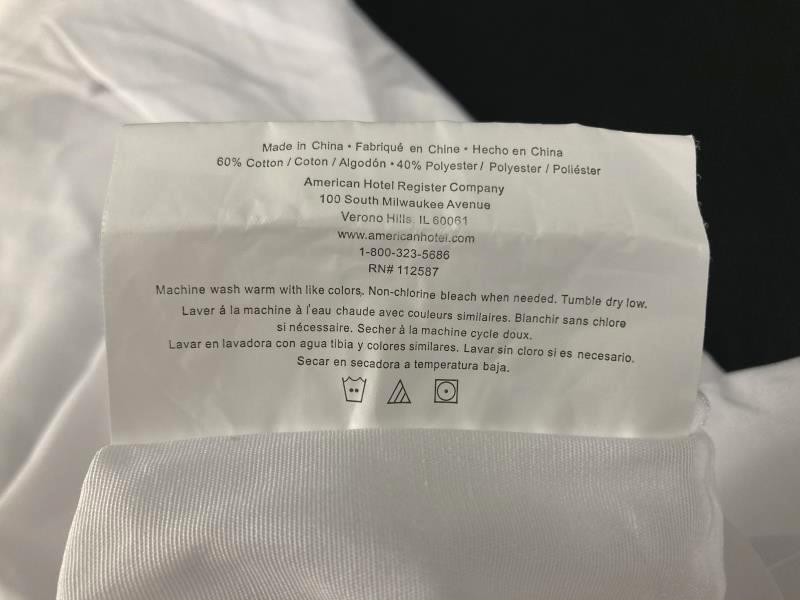 Set of 2 Registry Cotton Polyester Solid White King Size Pillowcases Cover Shams gallery