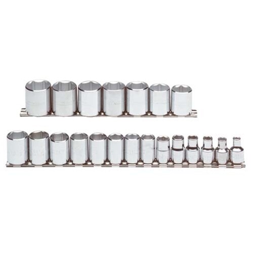 Proto J52211 21-Piece Full Polish 3/8" Drive 6-Point Standard Metric Socket Set gallery