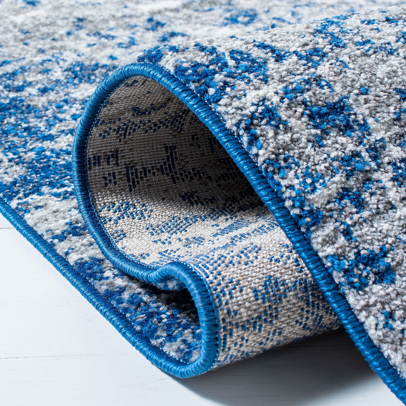 Evoke Collection 3' x 5' Dark Blue/Grey EVK272L Modern Abstract Non-Shedding ... gallery
