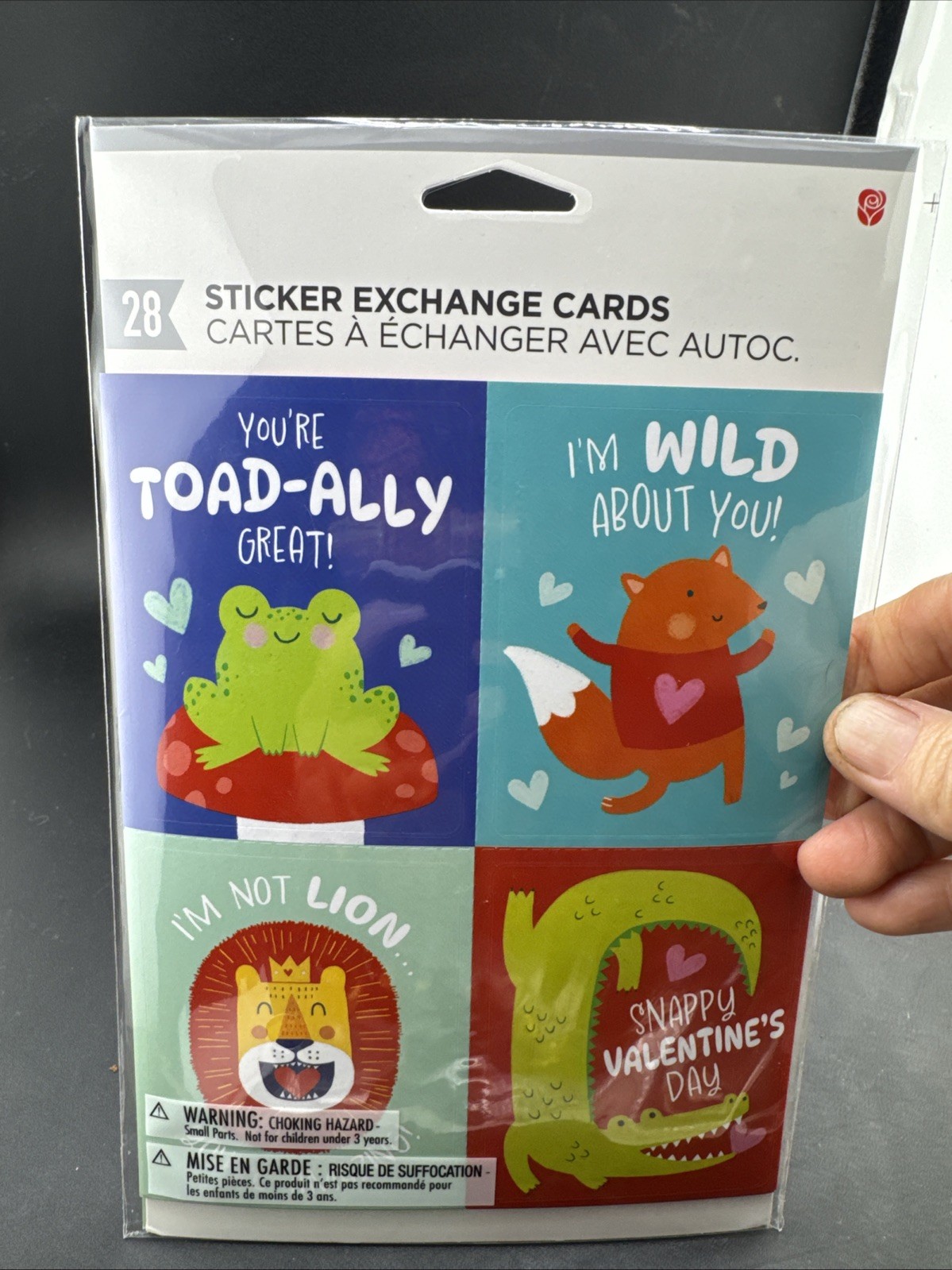 28 Sticker Valentines Animal Themed ~ Great for Classroom Valentine Parties gallery