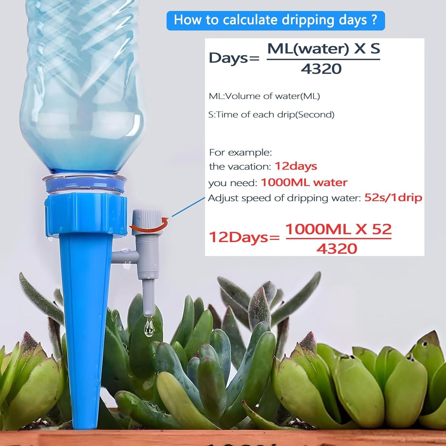 12Pcs Self Watering Spikes Automatic Irrigation Watering Drip System for Plants gallery