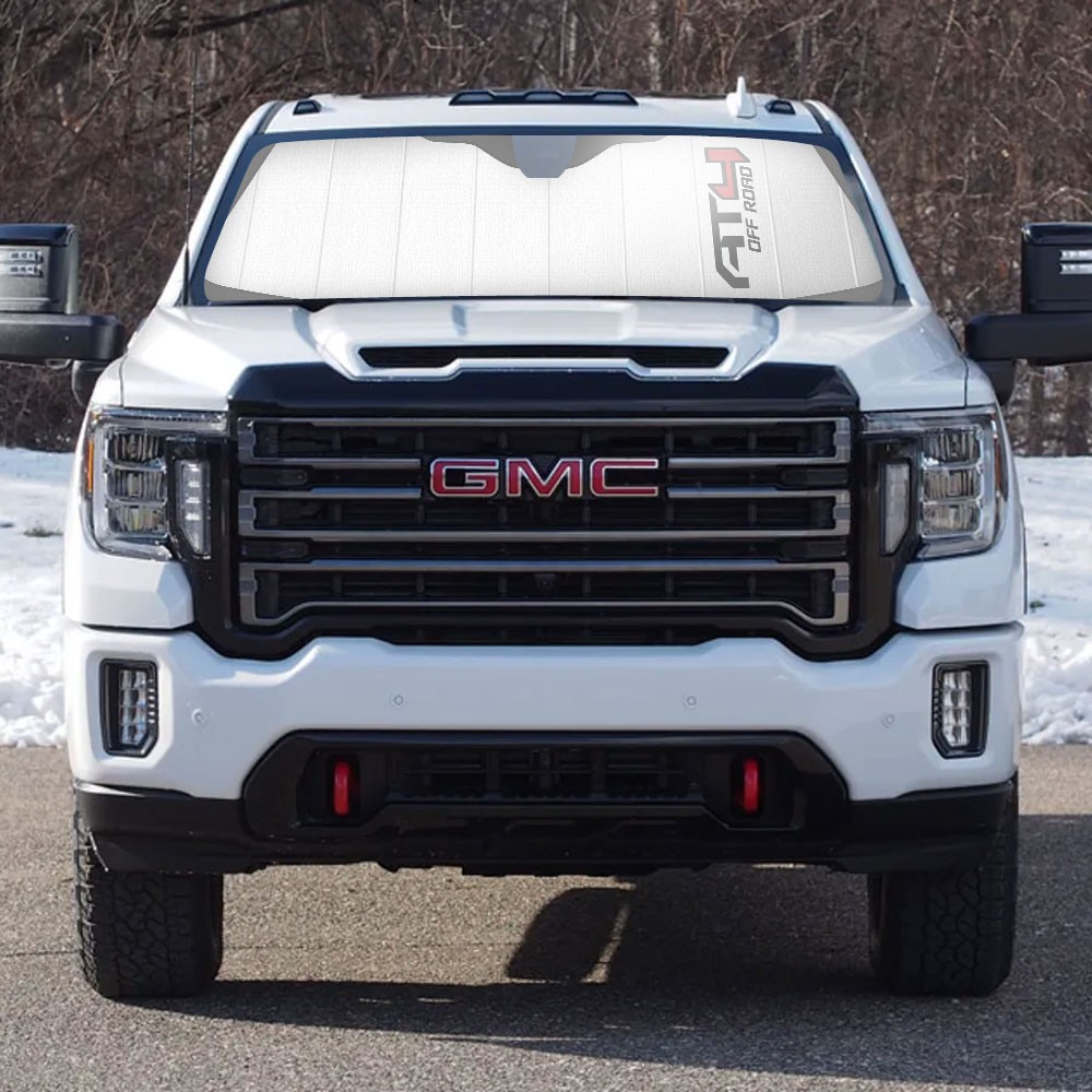 GMC AT4 Logo Stand Up Universal Fit Auto Windshield Sun Shade gallery