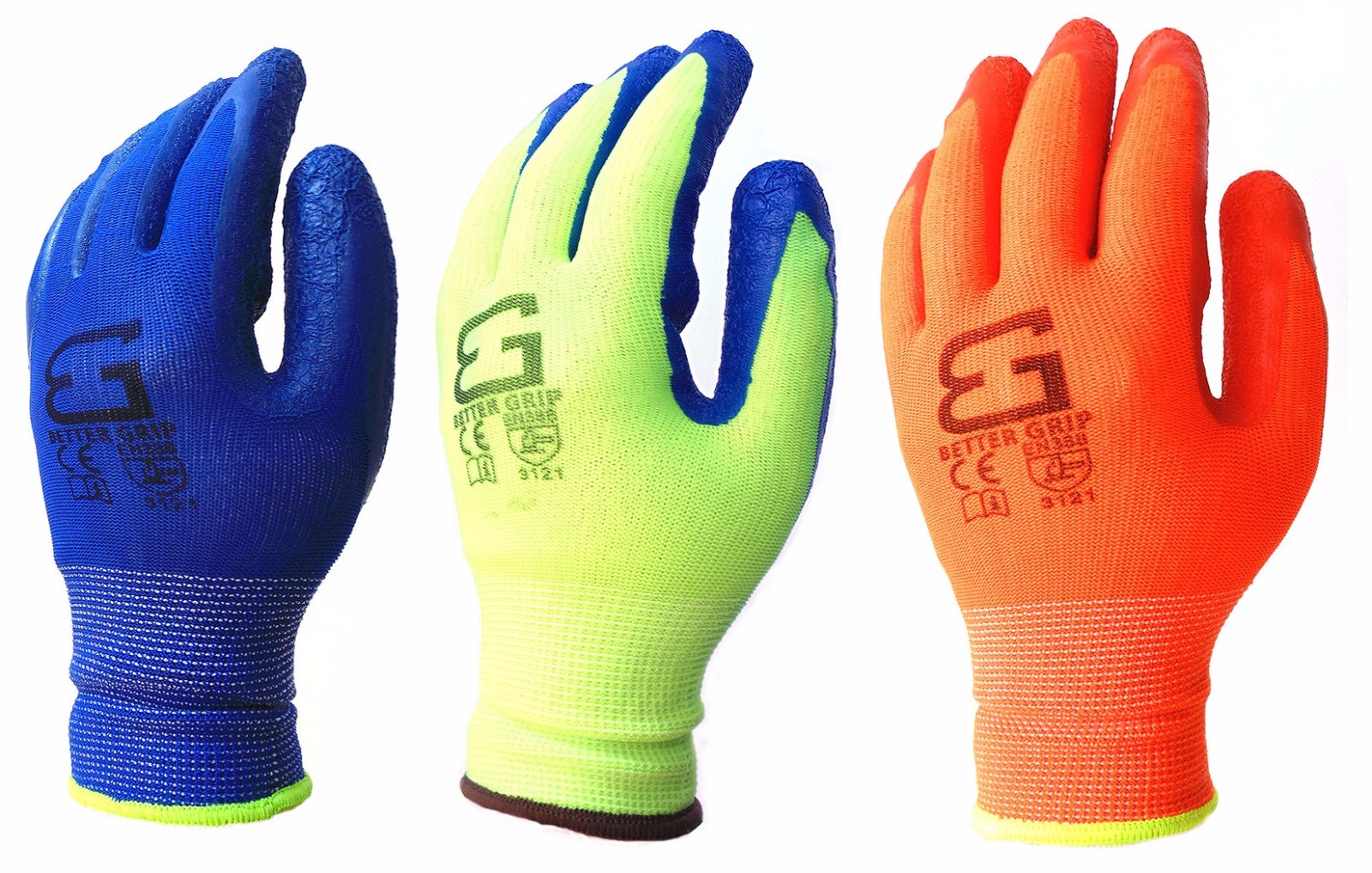 Better Grip Glove Textured Latex Coating Gripping Gloves, 6 -Pairs Pack-BGSCL gallery