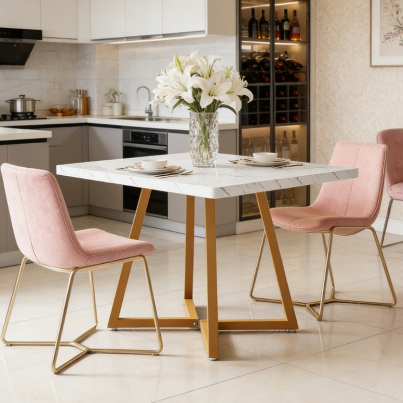 Square Dining Table Wood Kitchen Table Executive Computer Desk Conference Table gallery