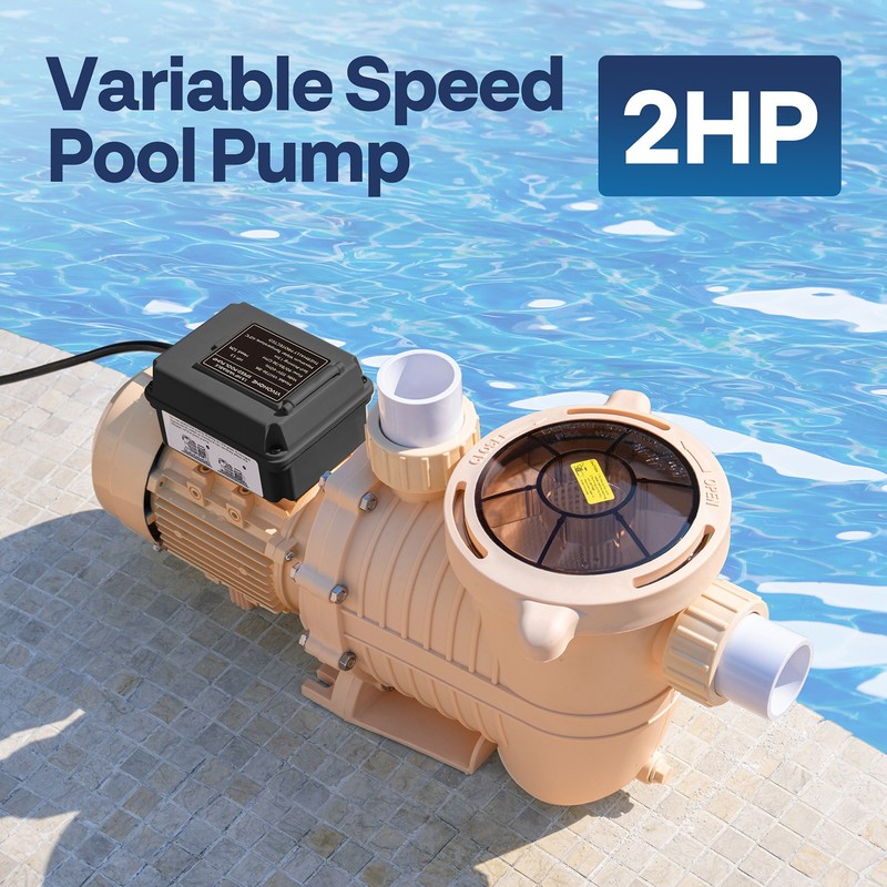 1.5/2.0HP Pool Pump Variable Speed Self‑Priming 115V for In/Above Ground Pools gallery