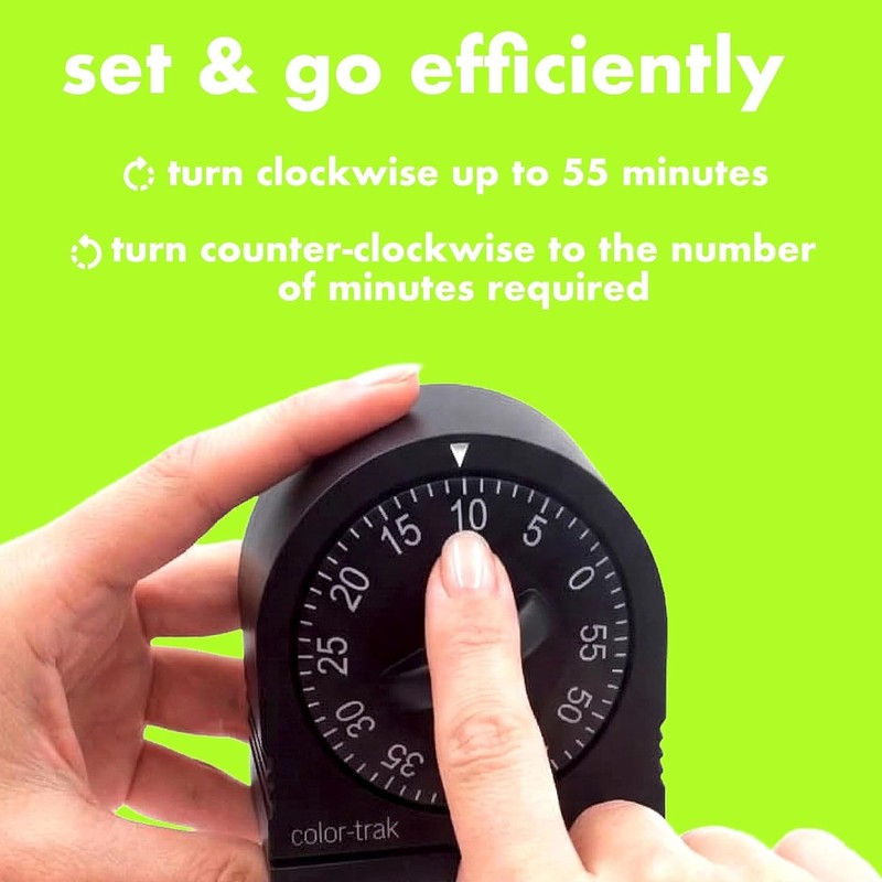 60 Minute Wind-Up Timer in Black - Simple, Durable, and No Batteries Required gallery
