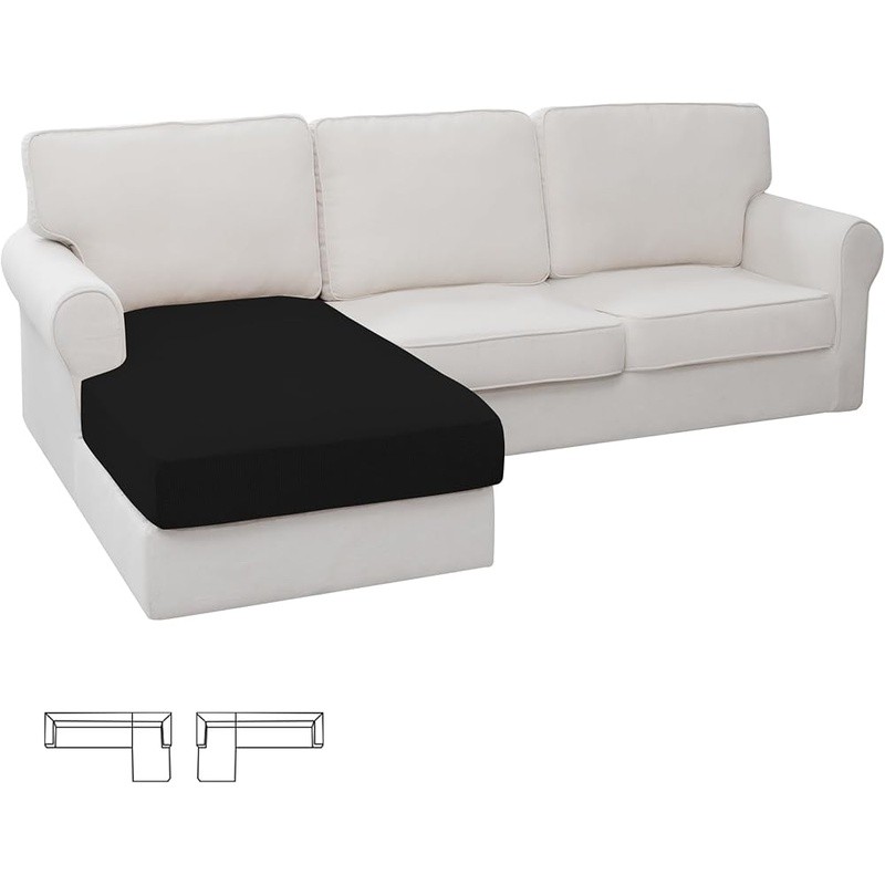 Stretchable Sofa Chaise Cover High Quality Fabric Easy Install Machine Washable gallery