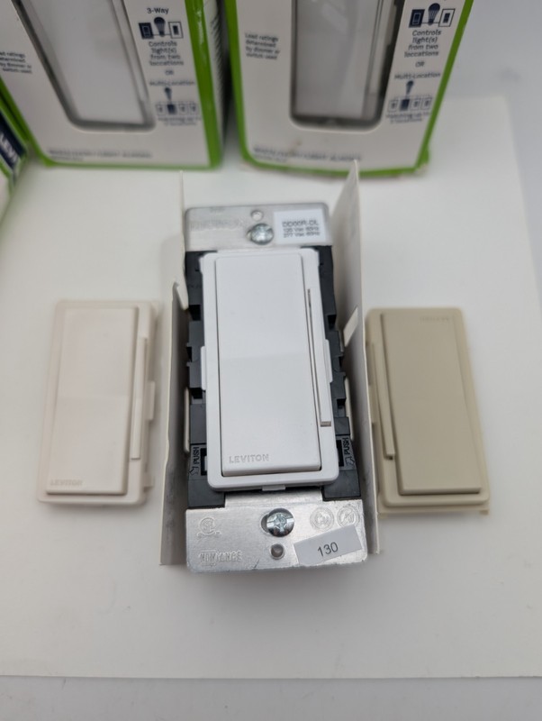 5x Leviton Auxiliary Switch Digital Decora Dimmer Remote DD00R-DLZ Scratch/Scuff gallery