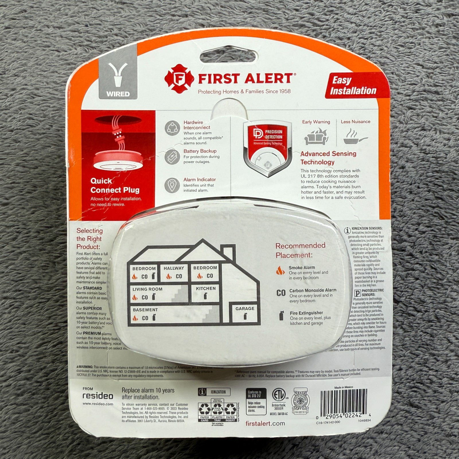 First Alert Hardwired w Battery Back-Up Ionization Interconnected Smoke Detector gallery