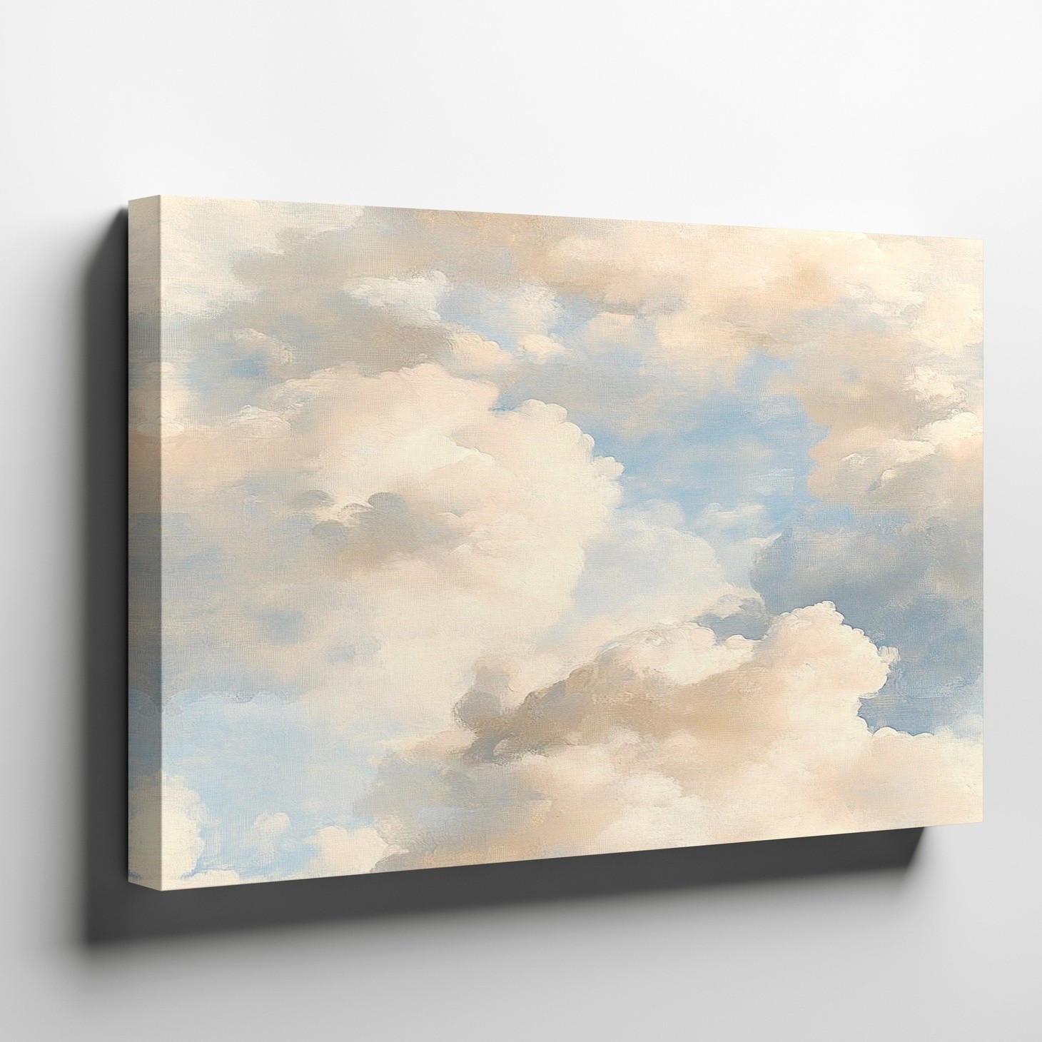 Large Abstract Cloudscape Canvas Wall Art Blue Sky White Puffy Clouds Painting gallery