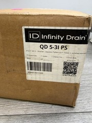Infinity Drain 5×5 High Flow Center Drain Kit in Polished Stainless QD5-3I PS