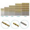 50pc titanium plated twist drill set 1-3mm small drill bit electric drill gallery
