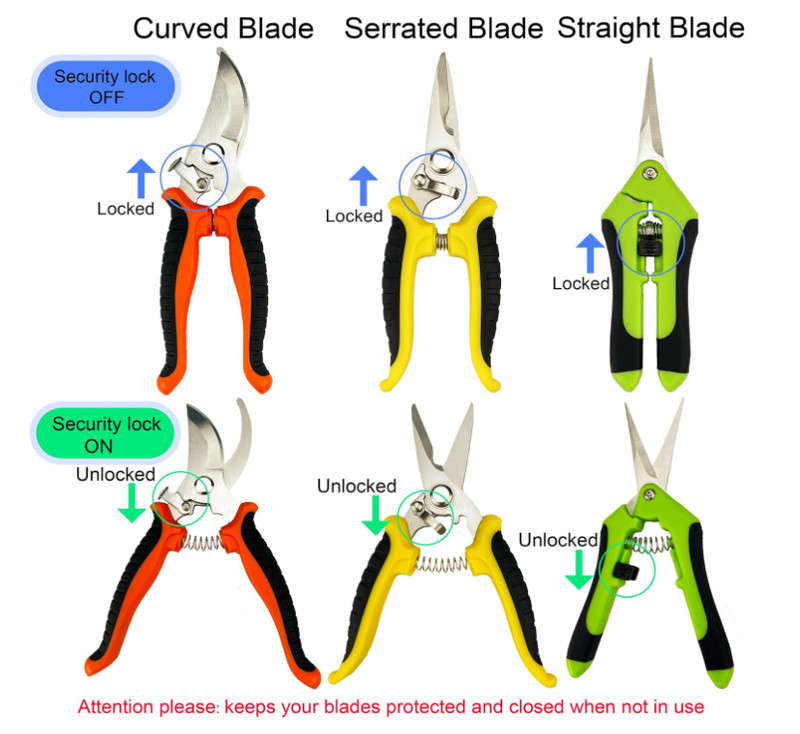 Pruning Shears, 4 Pack Garden Shears with Gardening Gloves, Clippers Handheld, S gallery