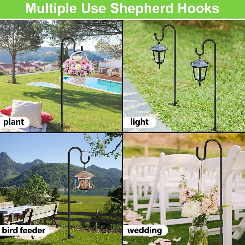 Shepherds Hooks, 94" Bird Feeder Pole for Outdoor, 4/5” Thick Hummingbird Feeder gallery