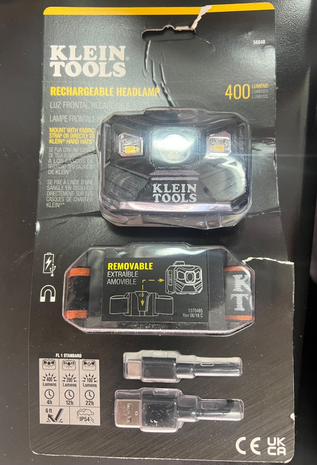 Klein Tools 56048 Rechargeable Auto-Off LED Headlamp Adjustable Strap 0484 gallery