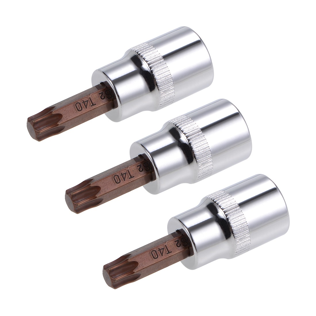 3/8-Inch Drive Bit Socket Torx T40 S2 Steel 48mm Length 3sets gallery