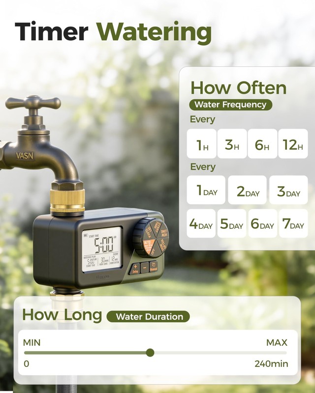 Brass Sprinkler Timer IP66 Waterproof Programmable Hose Timers for Watering with gallery