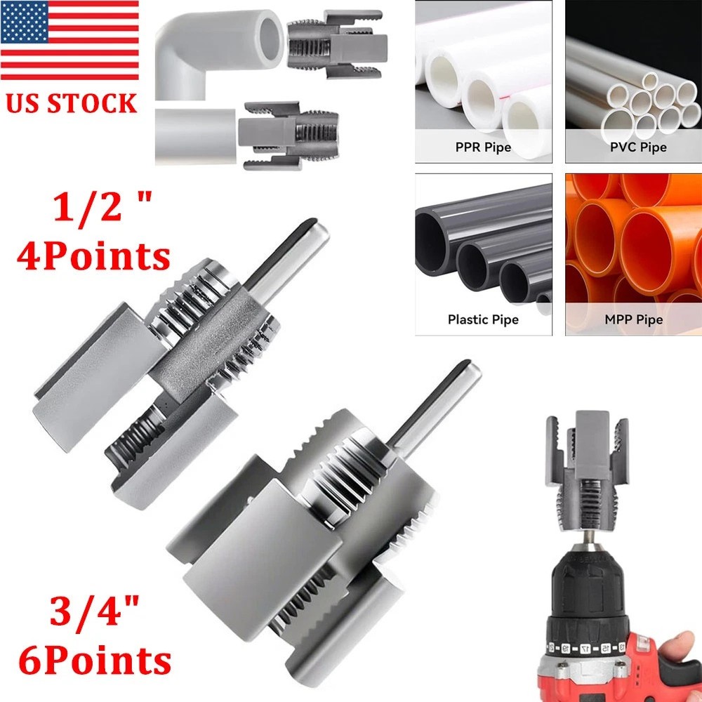 Integrated Internal & External Pipe Threading Tool Steel PVC Pipe Threader Kit