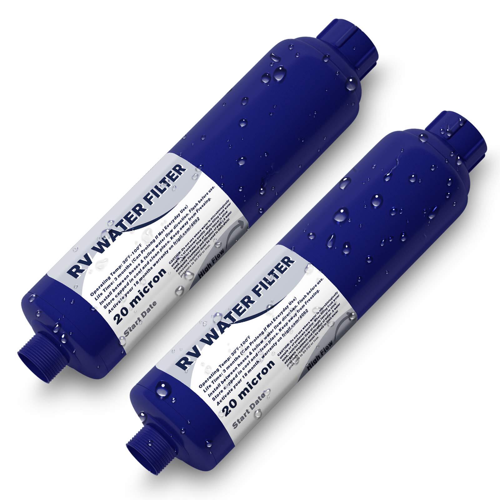 RV Camper Inline Water Filter 2 Packs Marine Garden Camping Water Hose KDF Fi... gallery