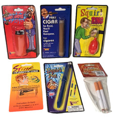 Funny PRACTICAL JOKE SET 6 Prank Kit Cigarette Squirt Pen Ring Lighter Squirting