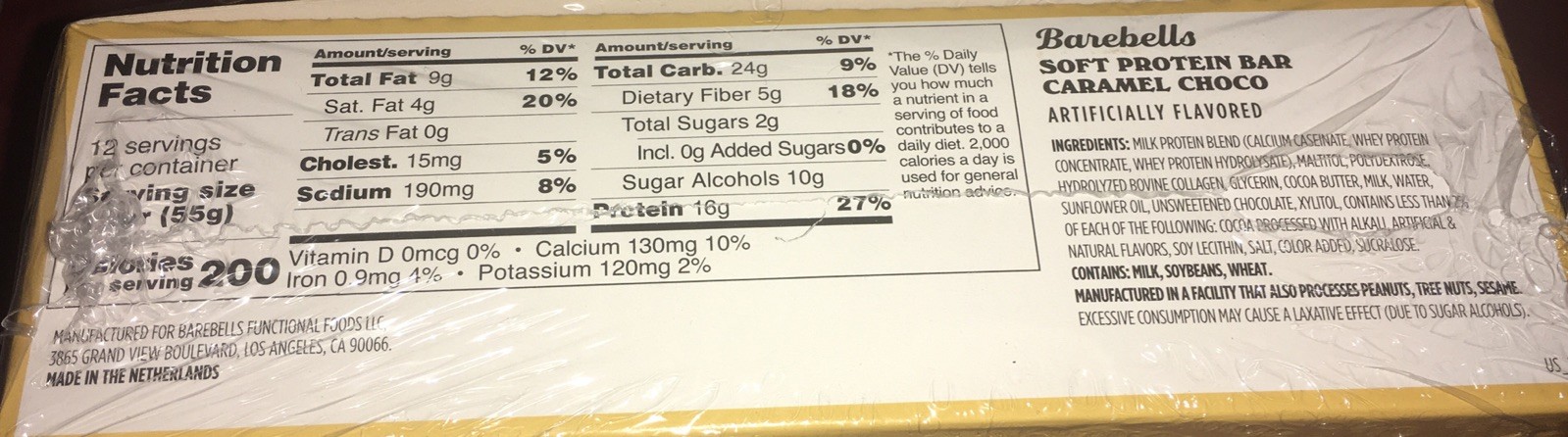 Barebells Soft Protein Bar Caramel Choco 12 Bars Box Chocolate 1.94 Oz 23.28 gallery