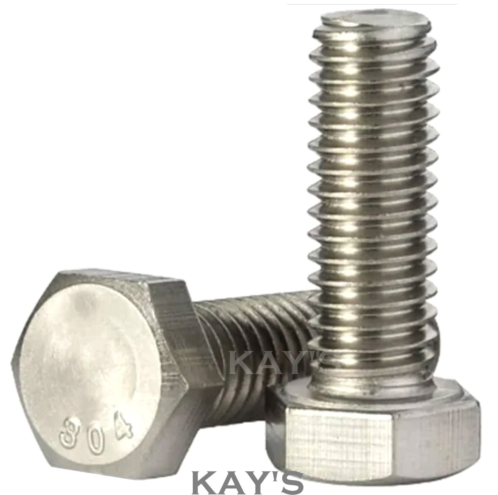 UNF SET SCREWS 1/4 5/16 3/8 1/2" FULLY THREADED HEXAGON BOLTS A2 STAINLESS STEEL gallery
