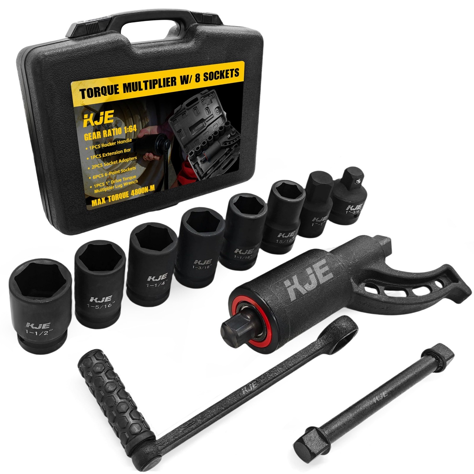 Heavy Duty Torque Multiplier Wrench Set 24mm-38mm Socket 4800 N/M 3540 ft-lb for gallery