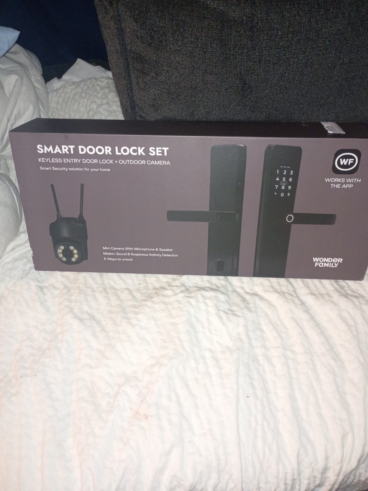 Wonder Family Keyless Smart Door Lock Set with Outdoor Camera, App Compatible gallery