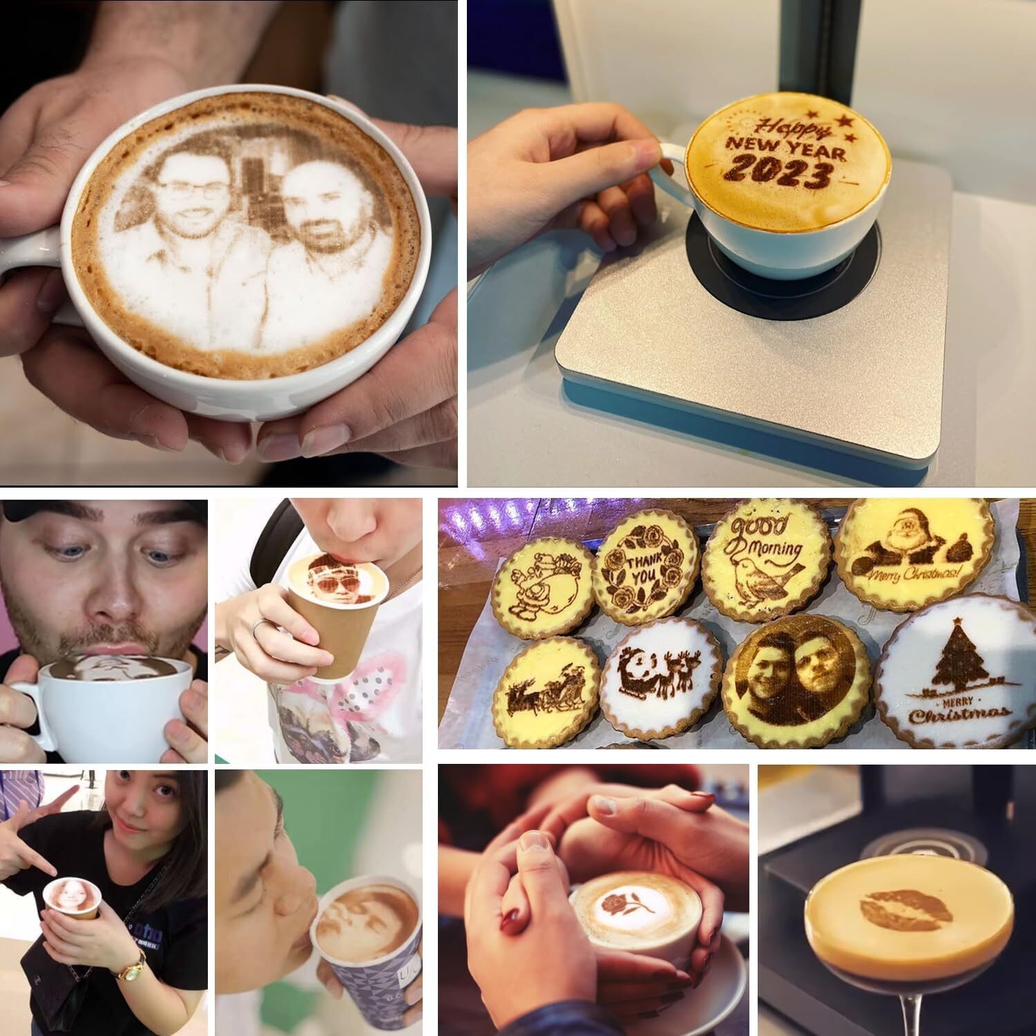 Wishilo Portable Auto Coffee Latte Art Machine 600DPI DIY Smart Food Printer gallery
