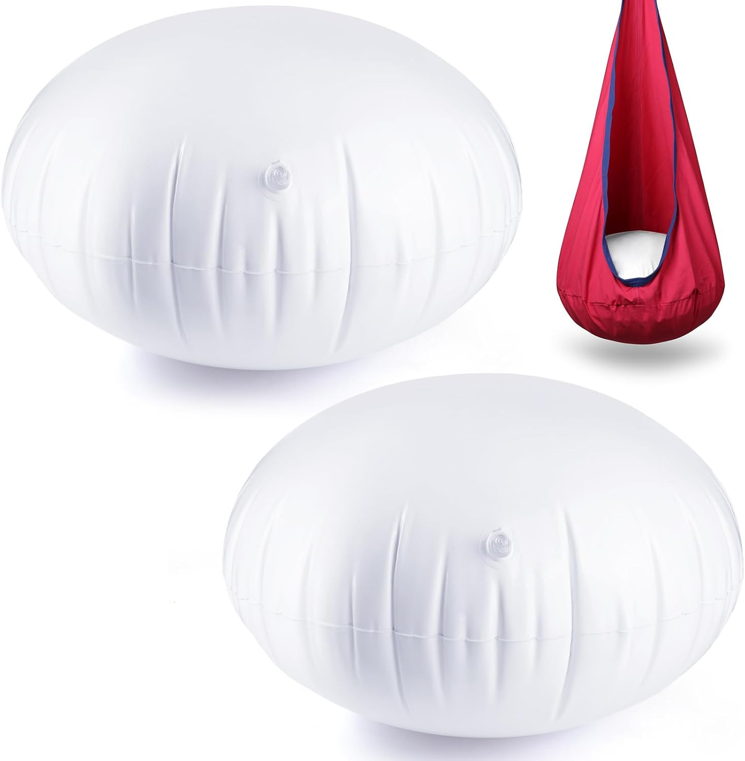 2 PCS Pod Chair Replacement for Kids,Swing Hammock Pod Replacement Cushions, 27. gallery