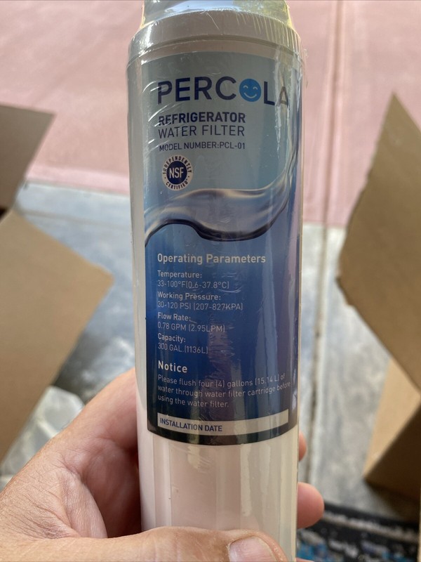 Percola Refrigerator Water Filter Replacement PCL-01 Factory Sealed 300 Gallons gallery