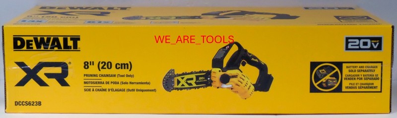 DeWalt Kit DCCS623B 8" Brushless Pruning Chainsaw, 1) 5.0 Battery, Charger gallery