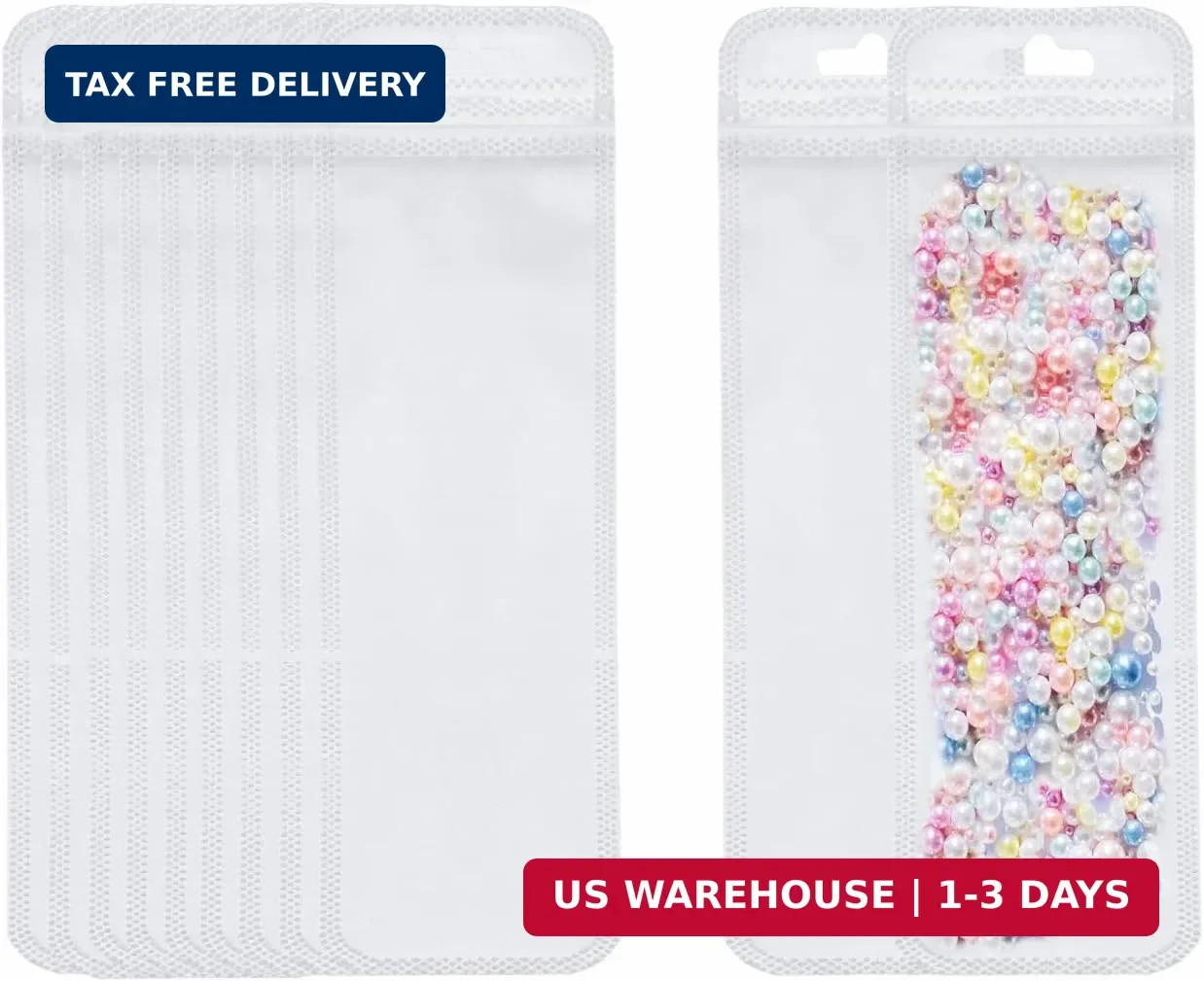 100 Pcs Packaging Bags for Small Business, Resealable Pouch Bag for Pens, 2.4 X gallery