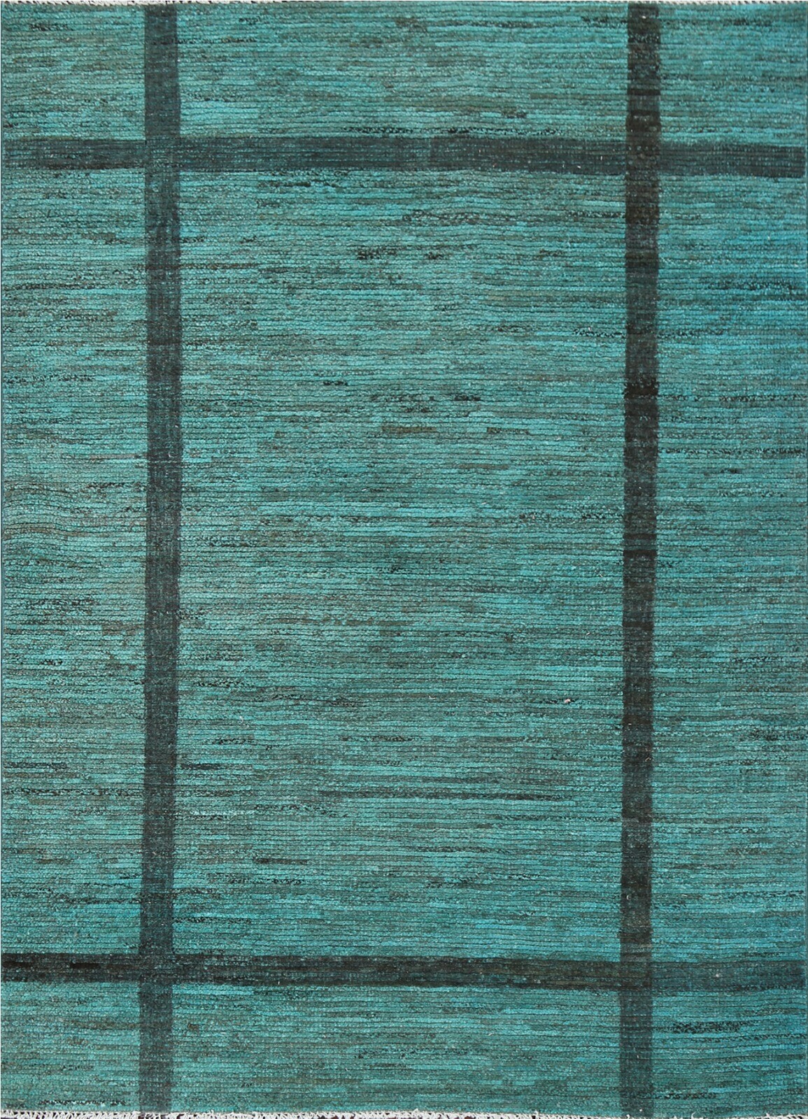 Geometric Modern Gabbeh Kashkoli Oriental Area Rug Hand-knotted TEAL GREEN 5'x6' gallery