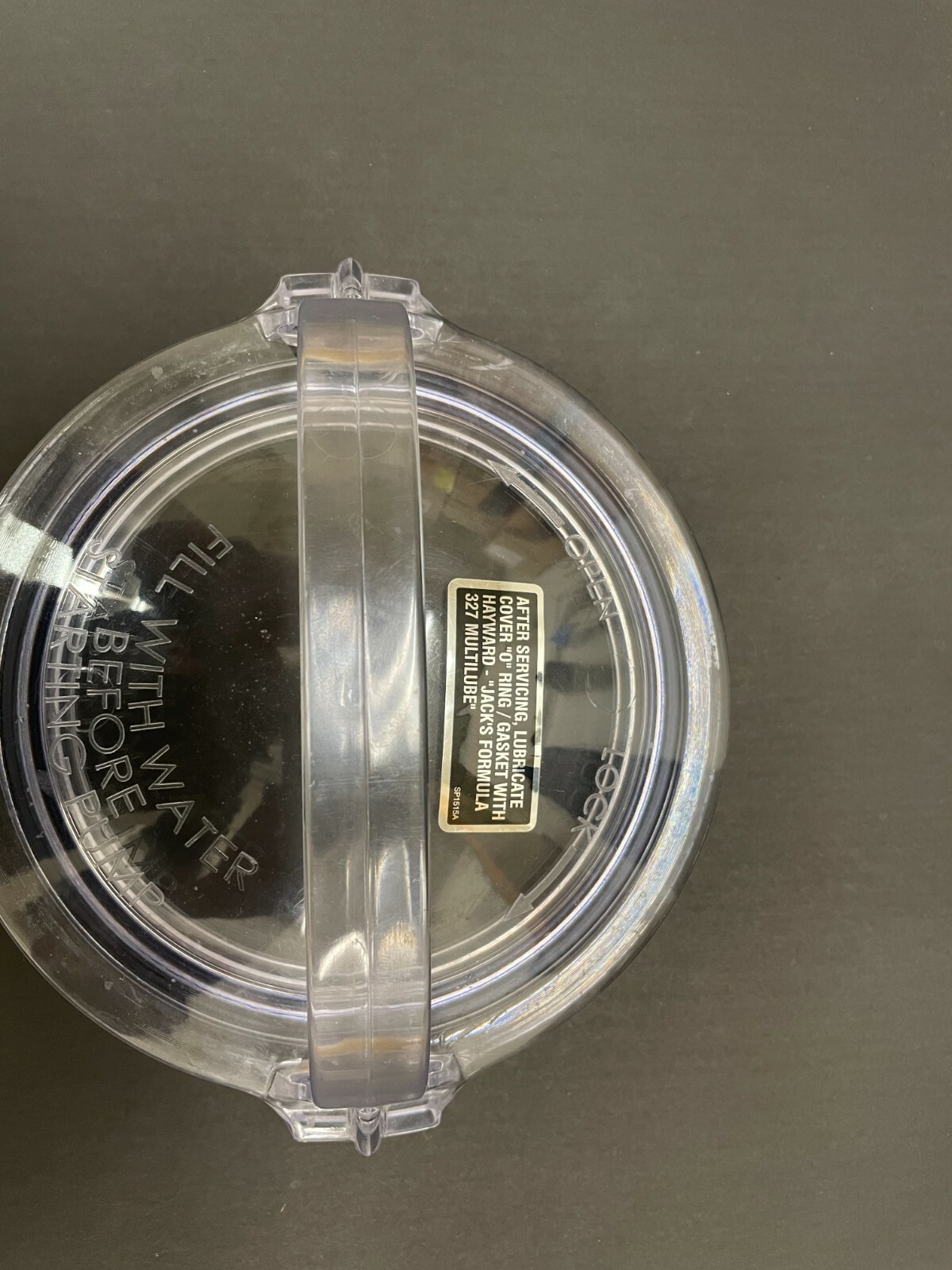 HAYWARD SPX1500D2A STRAINER COVER W/O-RING FOR POWER-FLO SERIES PUMPS USED gallery