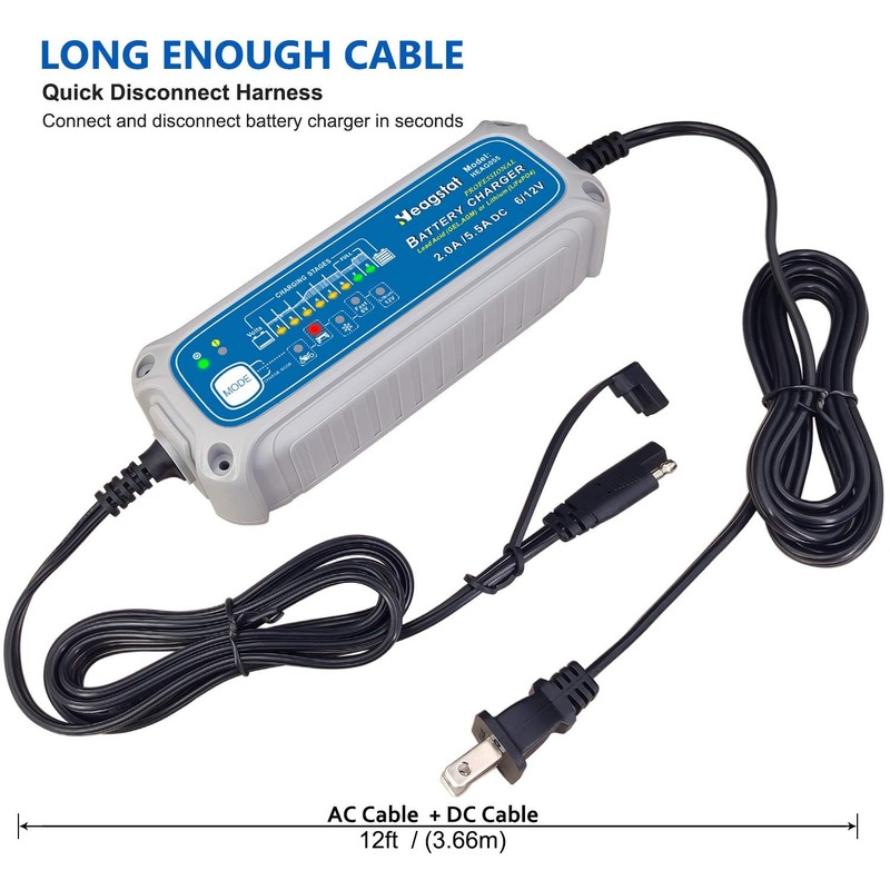 2/5.5A 6V/12V 8-Stages Automatic Battery Charger and Maintainer for... Fast Ship gallery