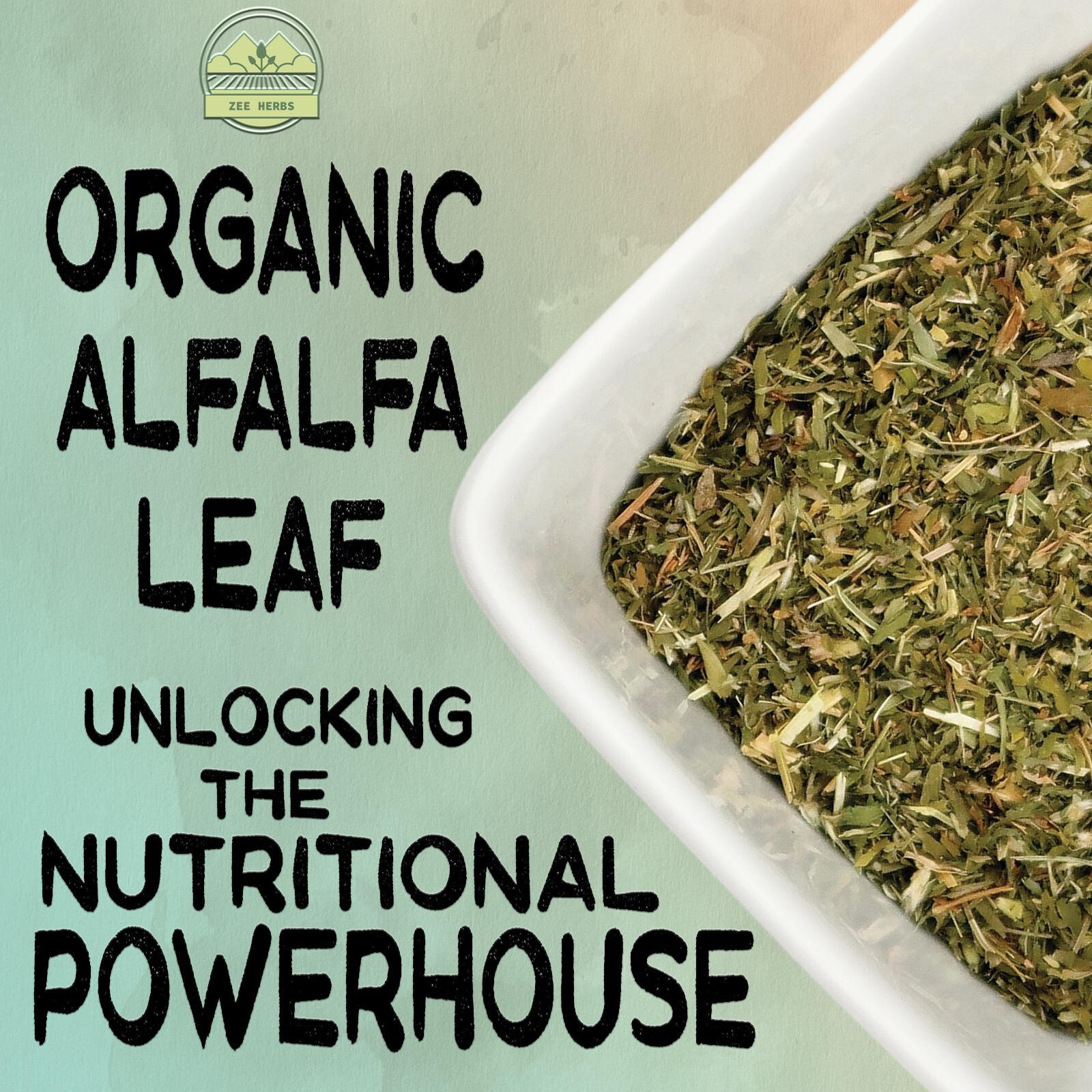 Organic Alfalfa Leaf 4 oz. (113g) Pack, USDA Certified Organic Alfalfa Leaf Herb gallery