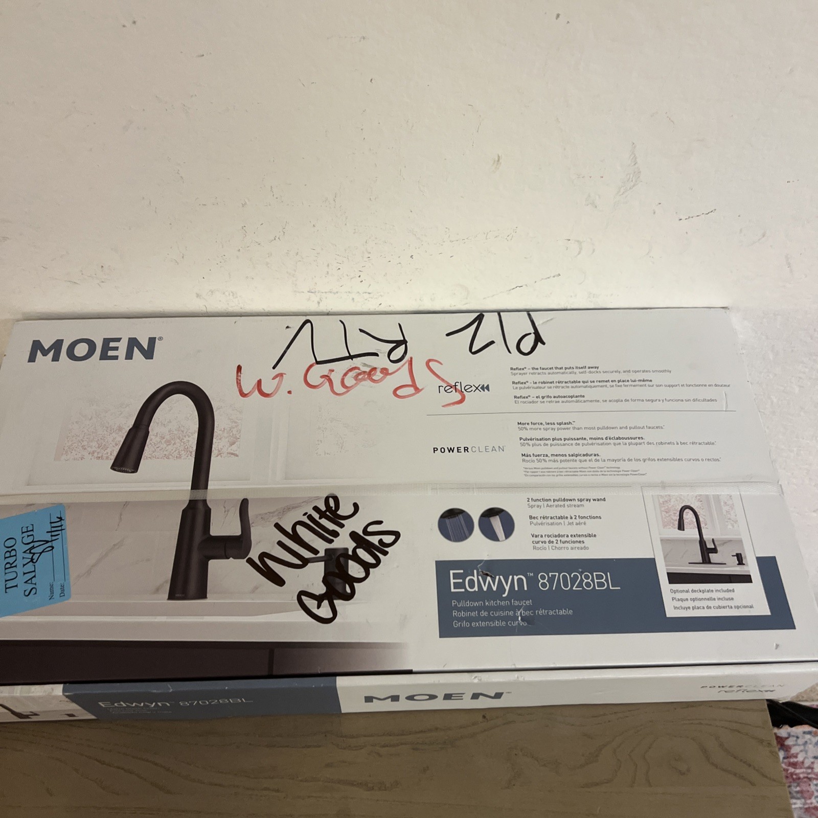 Moen Edwyn One-Handle High Arc Pulldown Kitchen Faucet - Matte Black gallery