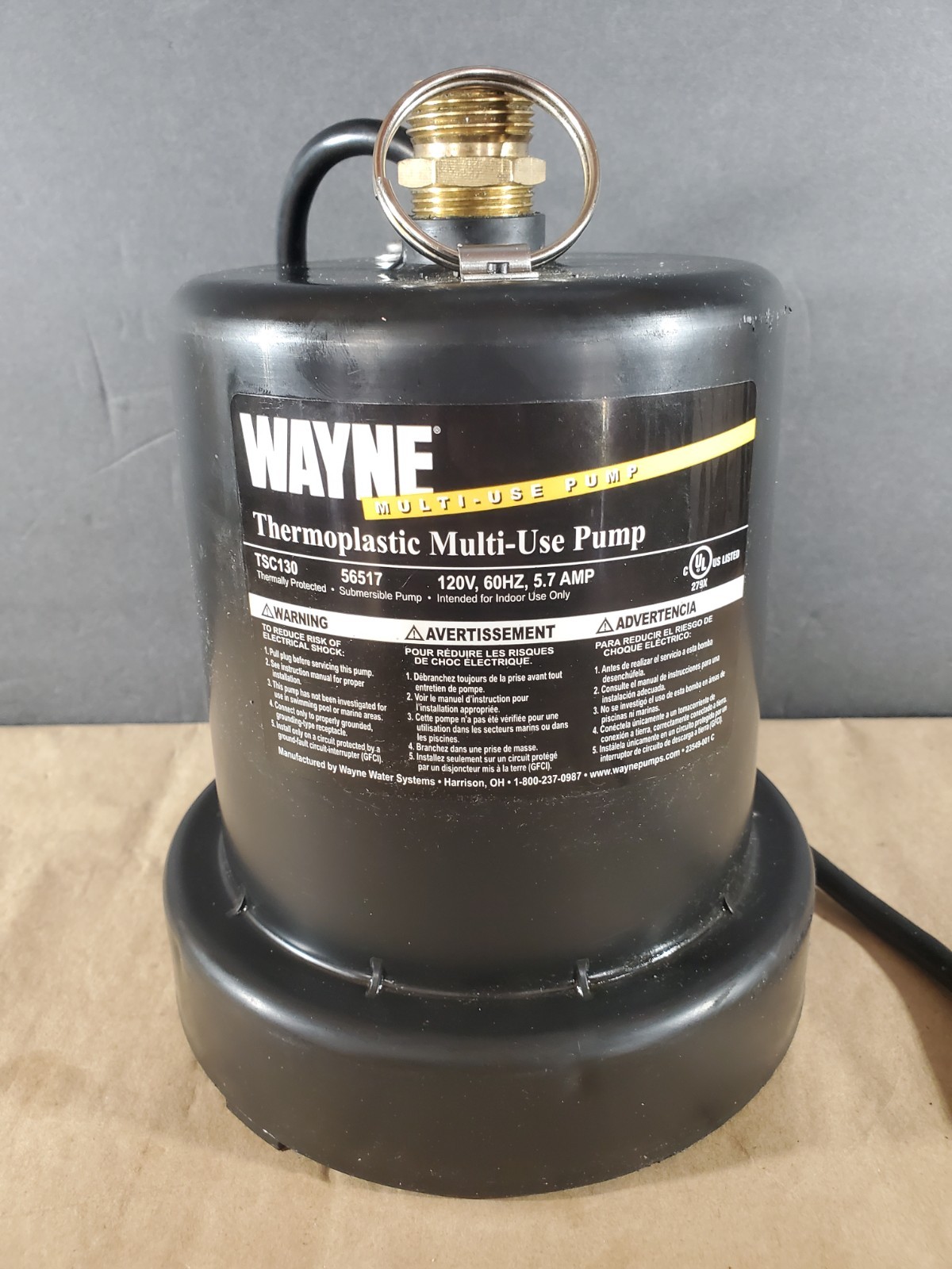 Wayne TSC130 Multi-Use pump 1050 Gallons/Hour Thermoplastic Box gallery
