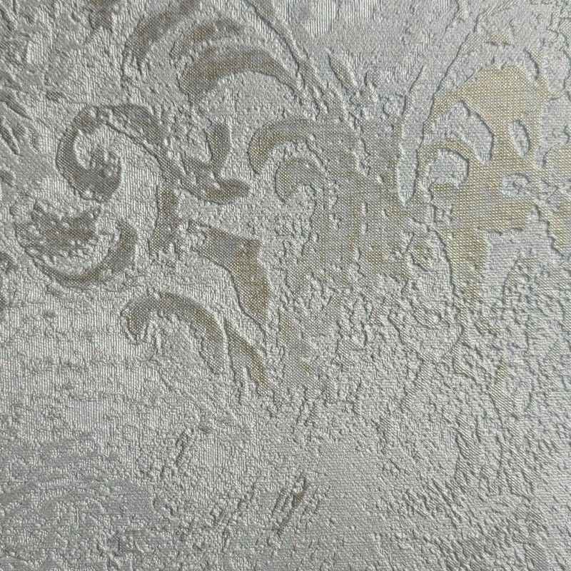 Worn Vintage damask pattern Gold Gray metallic faux plaster textured Wallpaper gallery