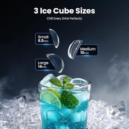 Electactic Crescent Luna Ice Maker - 28Lbs/24H, 16 Cubes in 6 Mins, Office, RV gallery
