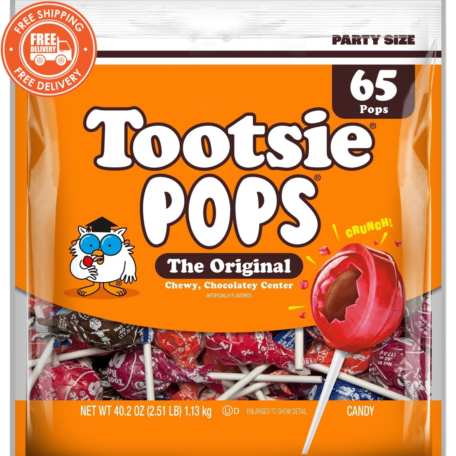 Tootsie Pops Original Assorted Lollipops – Peanut-Free, Gluten-Free, 65-Count gallery