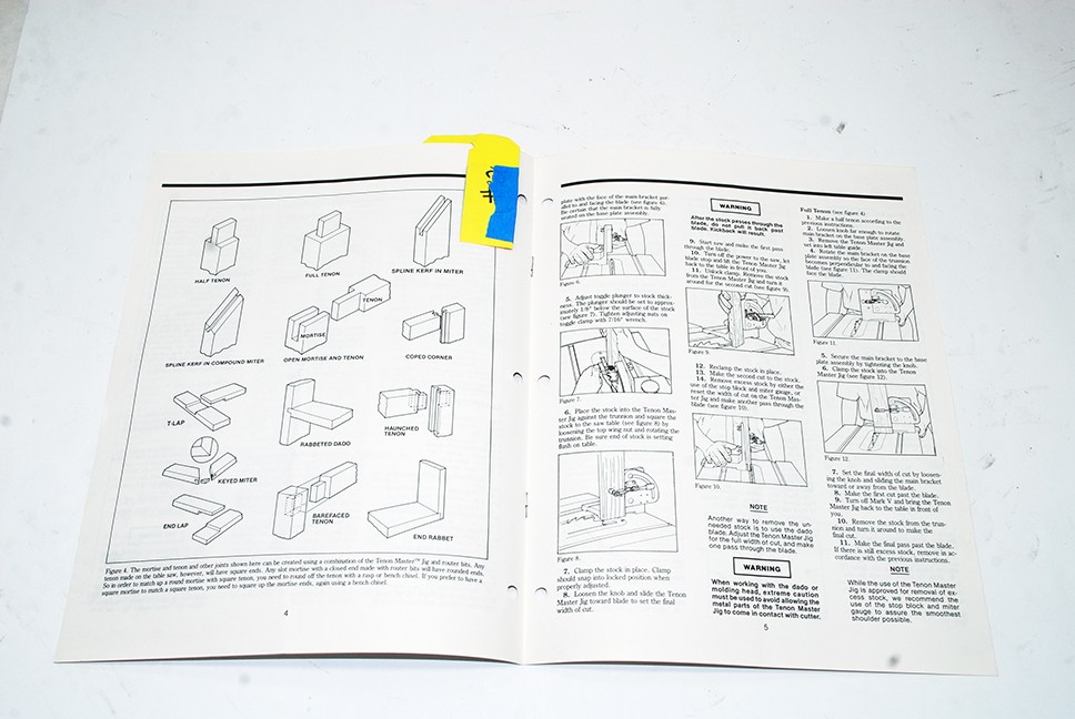 ShopSmith Original User Manual - Tenon Master Jig, 7 Pages (Black/White) (#2) gallery